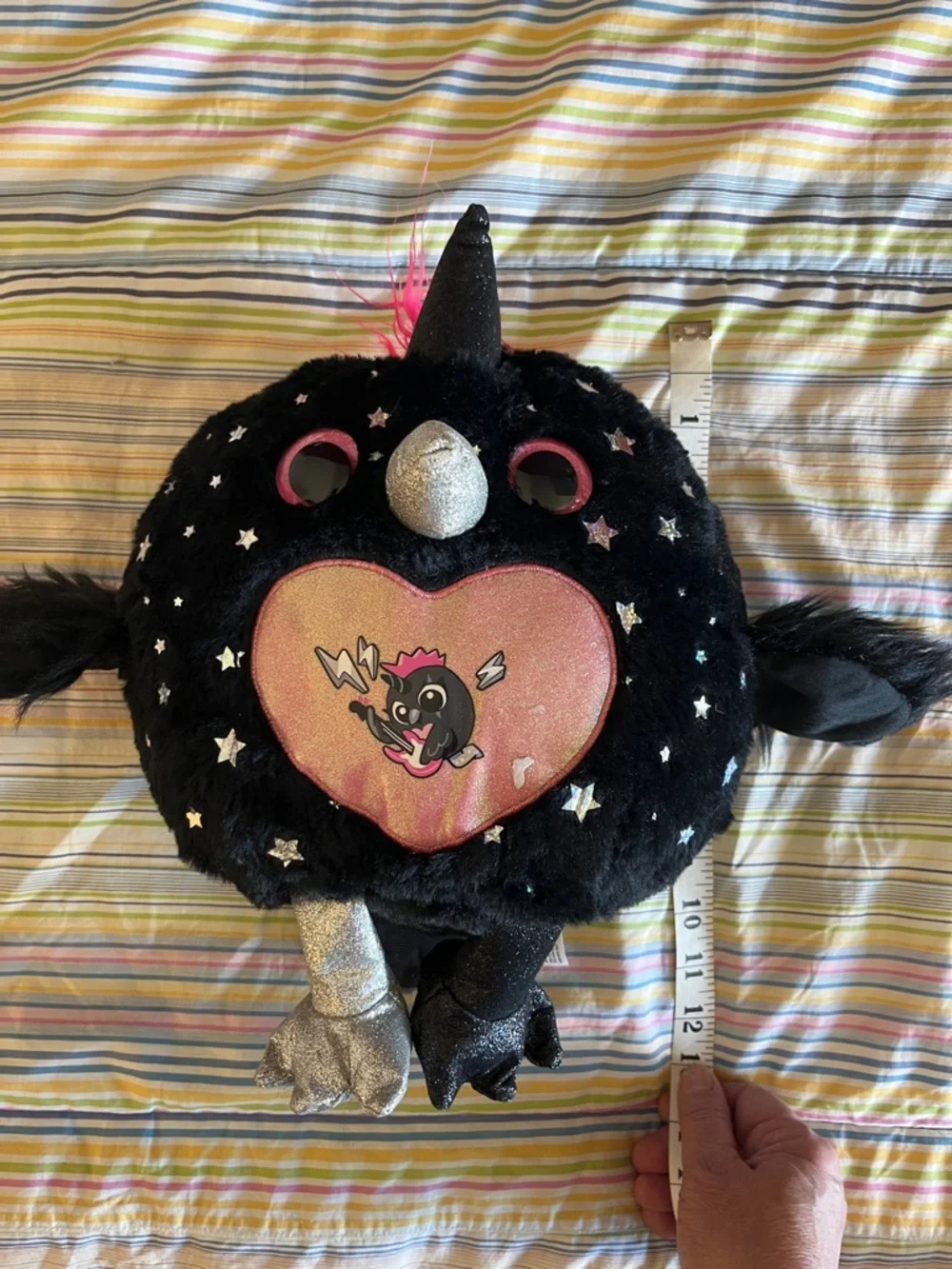 Zuru Black‎ & Pink Rainbocorn Monstercorn Surprise Raven Plush